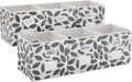 MAX Houser Open Home Storage Bins with Plastic Handles, Set of 6, Grey