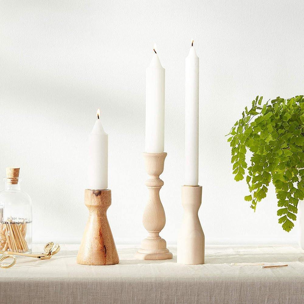 Root Candles 2-Count Unscented Dinner Candles Rustic Dripless Beeswax Blend Timberline Arista Candles, 9-Inch, White