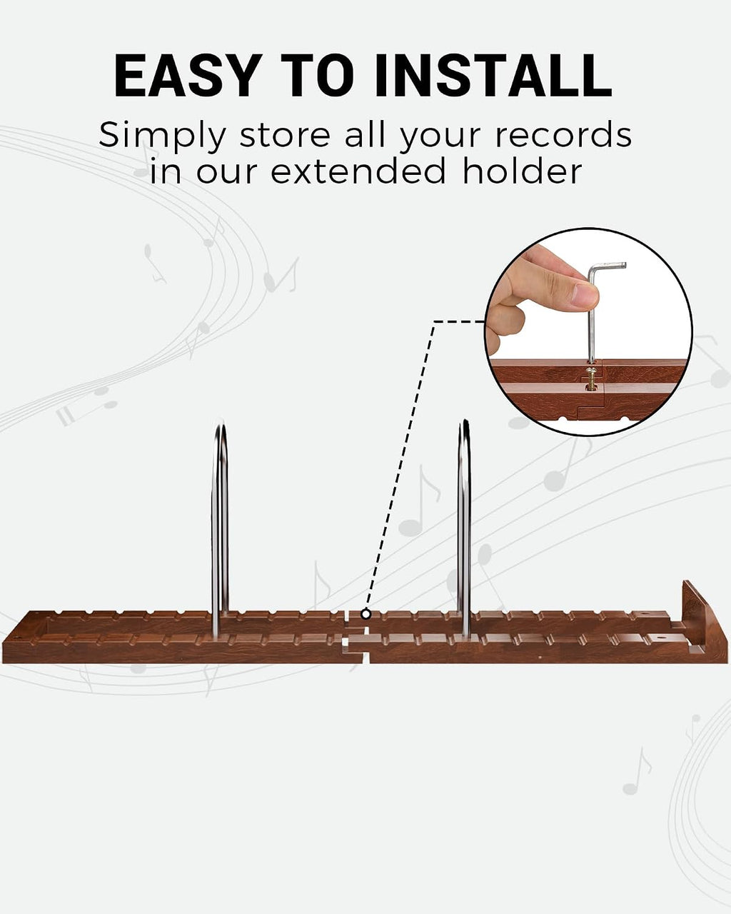BS-VOG Now Playing Vinyl Record Holder Storage Fits 150 LPs, Gift Package
