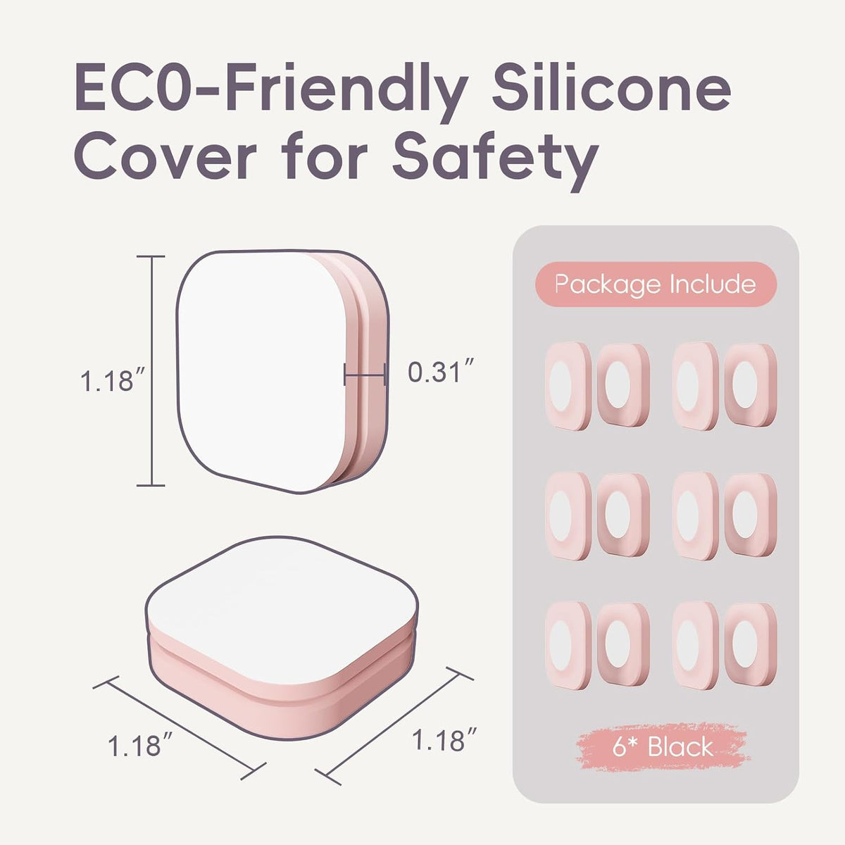 Magnetic Remote Control Holder Wall Mount for TV Fan 6 Pack Pink