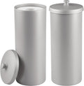 iDesign Freestanding Bathroom Toilet Paper Storage Holder, 2-Pack, Silver