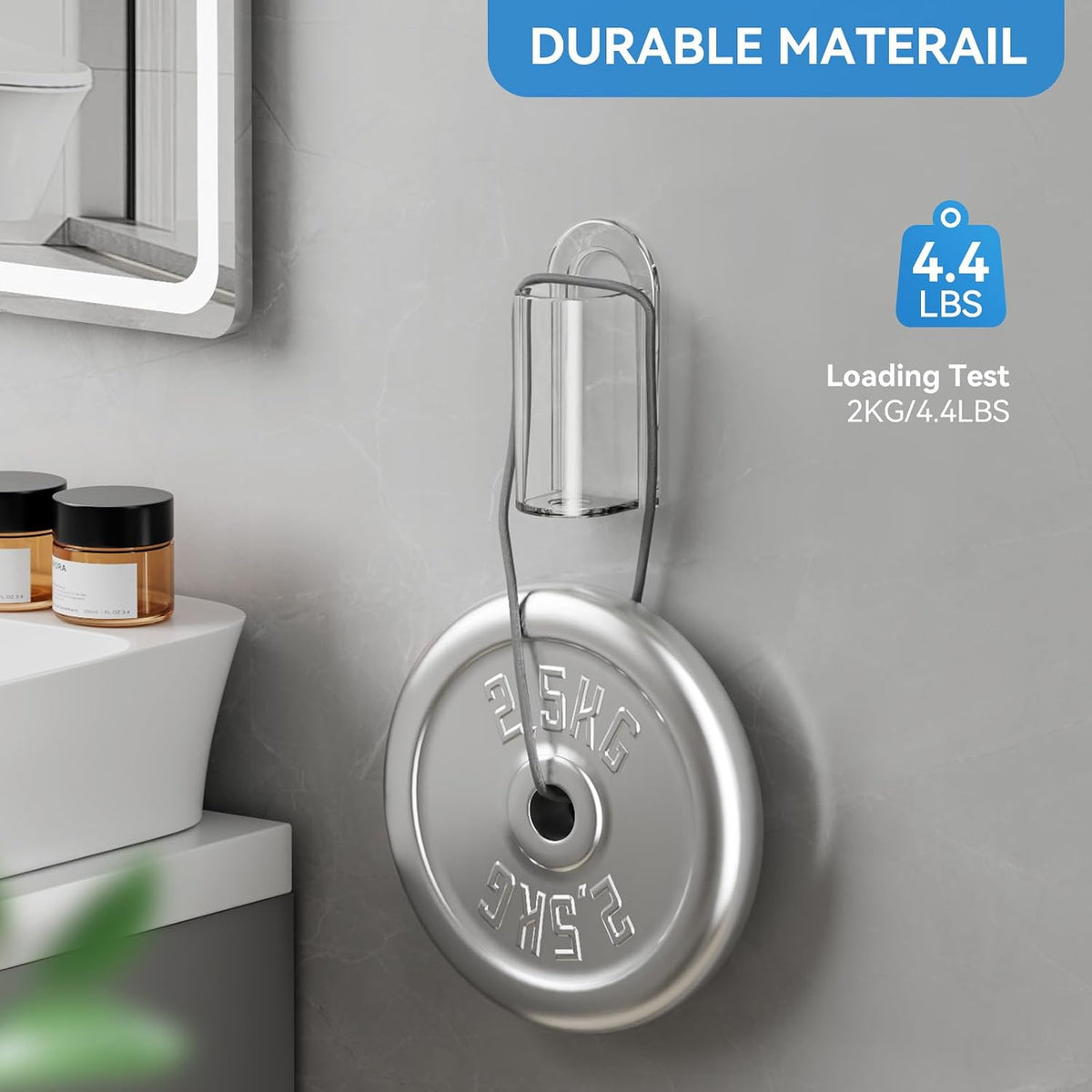 MOPMS Electric Toothbrush Holders Wall Mounted for Bathrooms 2Pcs