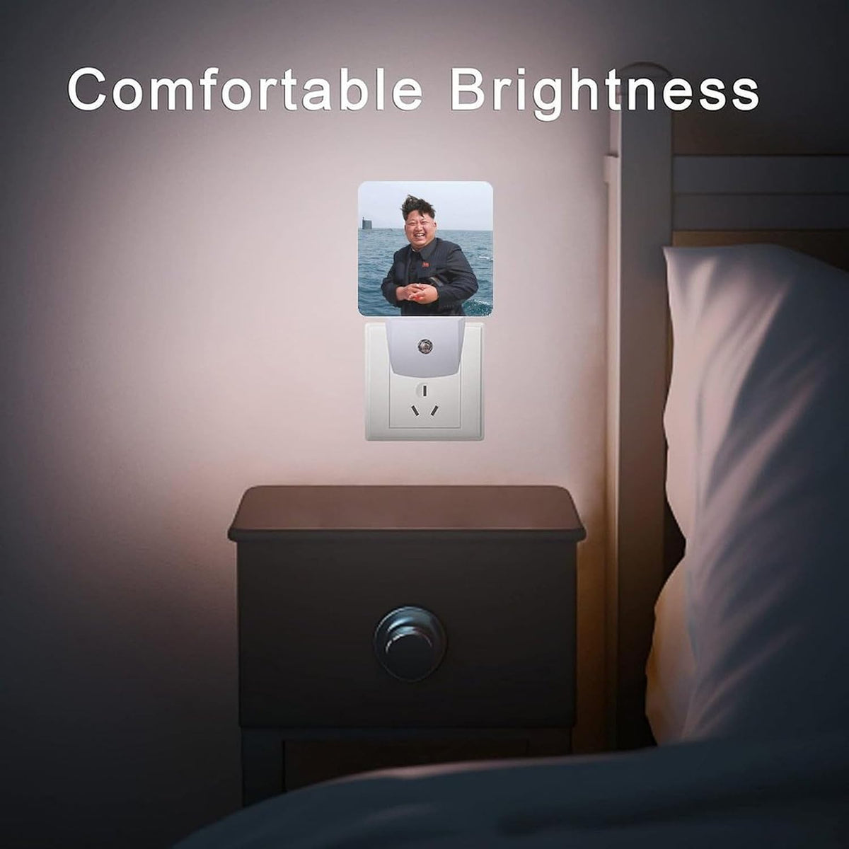 2Pack Funny Motivational Night Light Plug-in Dusk to Dawn Smart Sensor Led Nightlight for Bedroom Bathroom Kitchen Hallway Stairs Energy Efficient Decor Desk Lamp