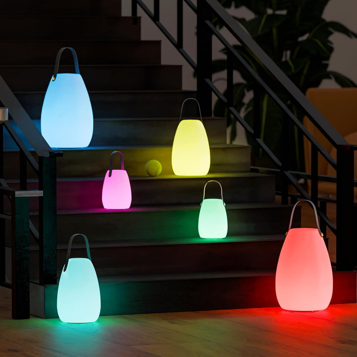 uuffoo 2 Pack Rechargeable Portable Table Lamp with Remote
