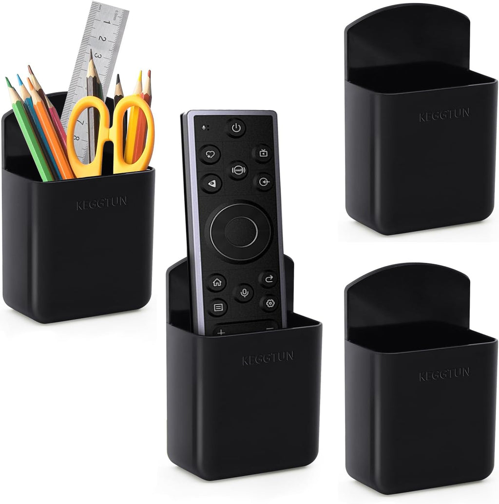 4 Pcs Self-adhesive Remote Control Holder, Wall Mount TV Remote Organizer