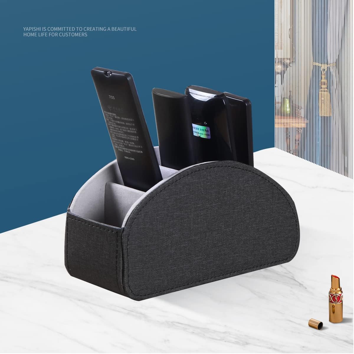 TV Remote Control Holder, Remotes Caddy for Table Desk Nightstand Organizer