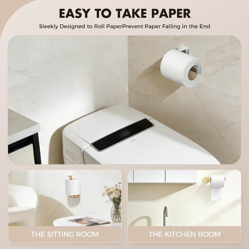 15-Pieces Brushed Nickel Bathroom Accessories Set, 24 Inch Towel Bar Set