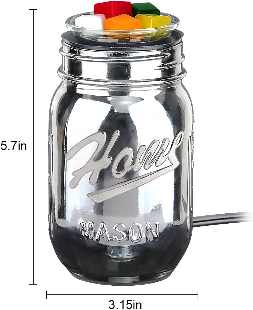 Pluggable Fragrance Warmer- Decorative Plug-in for Warming Scented Candle Wax Melts and Tarts or Essential Oils (Black)