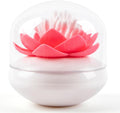 Bloss Lotus Cotton Swab Holder, Qtip Dispenser, Toothpicks Organizer-Pink
