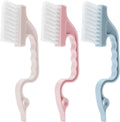 Slick- Window Track Cleaning Brush, 3 Pack, Colorful Ergonomic Handle, Built-in Scraper, Multipurpose, Window Track Cleaning Tools