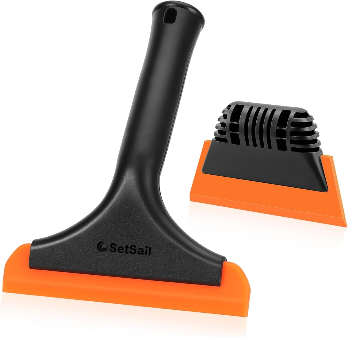 SetSail Shower Squeegee for Glass Doors, Mini Hand Squeegee, Black