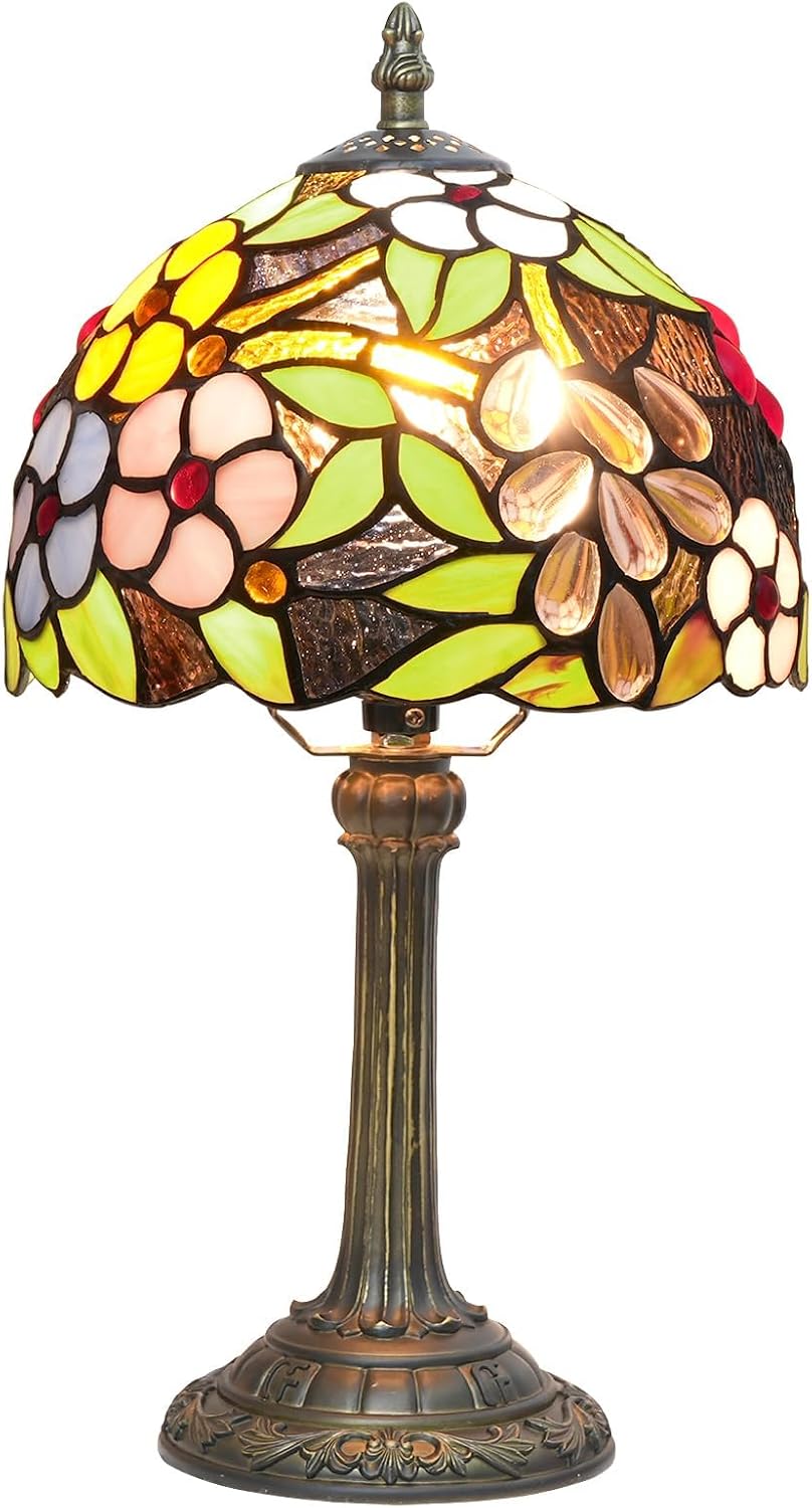 Tiffany Lamp Stained Glass Table Lamp Grape Style Small Bedside Lamp Living Room Dining Room Reading Office Decoration Desk Lamp Home Decoration Creative Gift