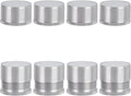 8 Pack Silver Adjustable Furniture Risers 0.9-1.5 inch Adjustable Height 500Lbs Heavy Duty Aluminium Alloy Furniture Leg Pad with Non-Slip Silicone Pad for Bed Sofa Dresser Tables