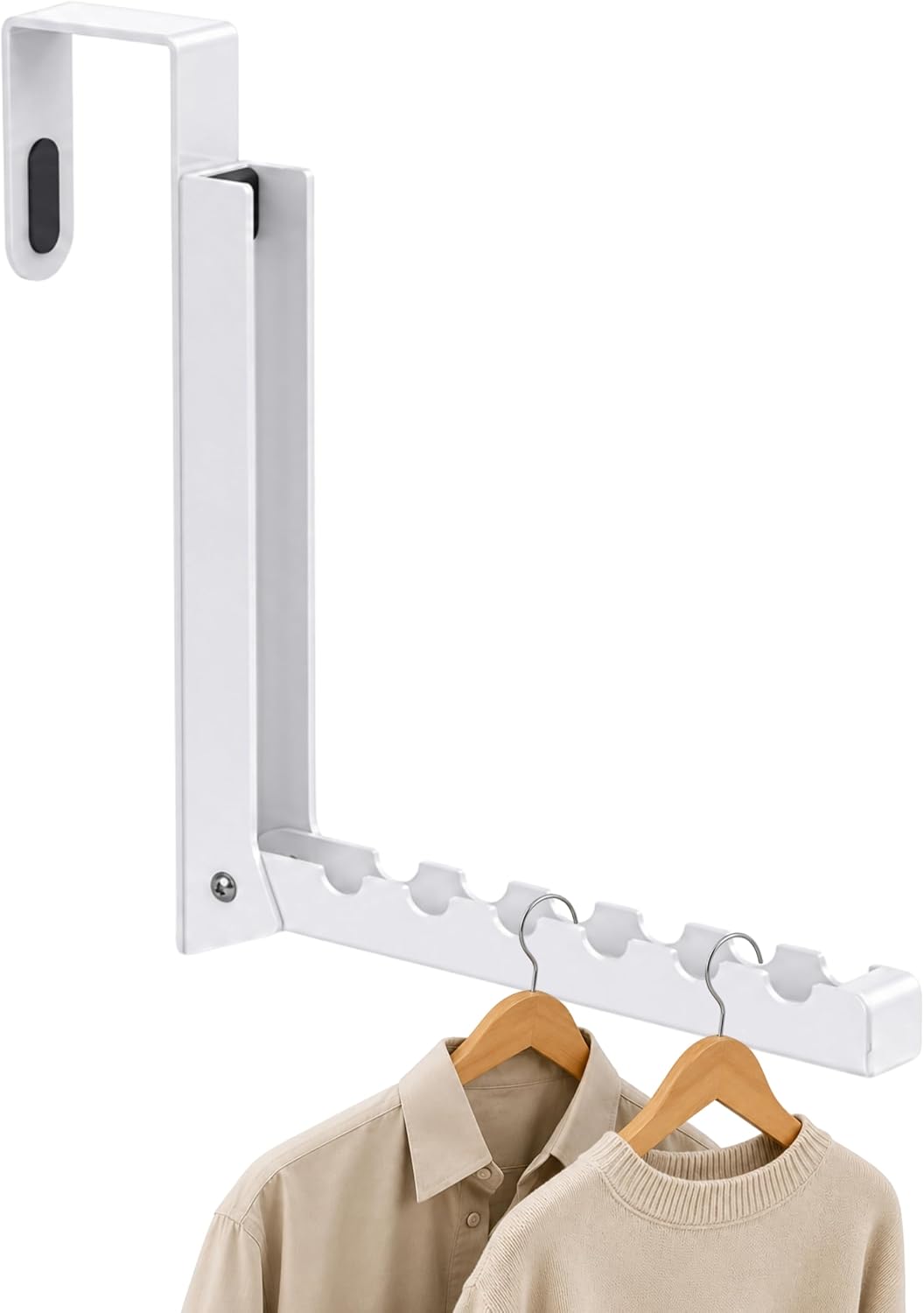Over The Door Clothes Drying Rack with Folding Arm