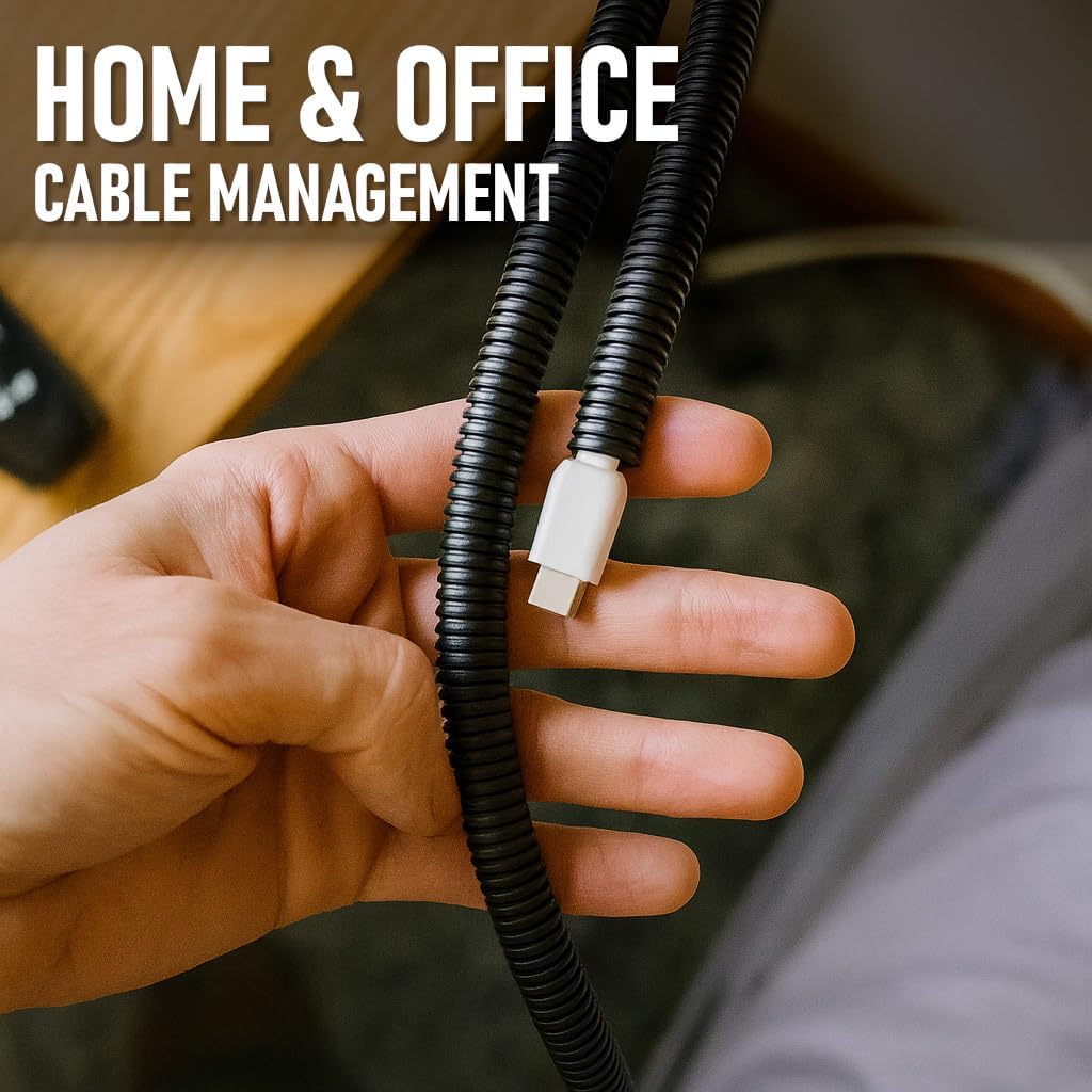 MGI SpeedWare Corrugated Non-Split Conduit, Black Wire Tubing for High-Temperature Automotive Harness and Indoor Outdoor Wire Management - 10ft Length (Inner Diameter 1/2")