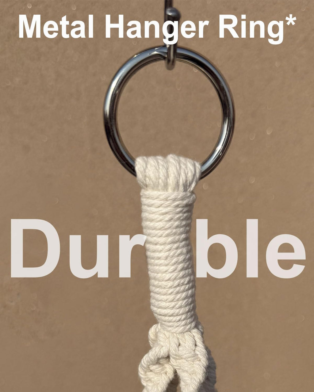 Macrame Plant Hanger Indoor Hanging Flower Pot Holder Boho Home Decor Planter Basket for Indoor Outdoor Ivory (POTS NOT Included) (Wood Bead-35, 1)