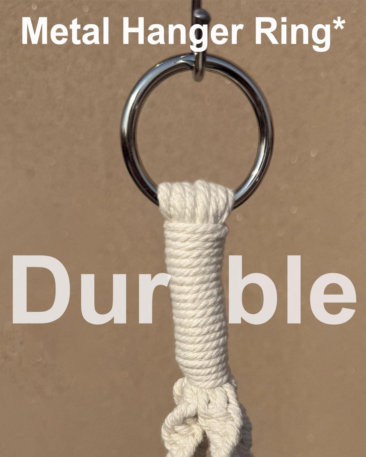 Macrame Plant Hanger Indoor Hanging Flower Pot Holder Boho Home Decor Planter Basket for Indoor Outdoor Ivory (POTS NOT Included) (Wood Bead-23”/29”/35”, 3)