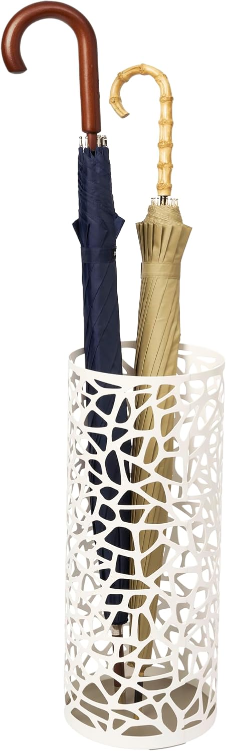 YAMAZAKI Home Nest Umbrella Stand - Storage for Umbrellas and Walking Canes - Round - Steel - Holds Up to 6 Umbrellas