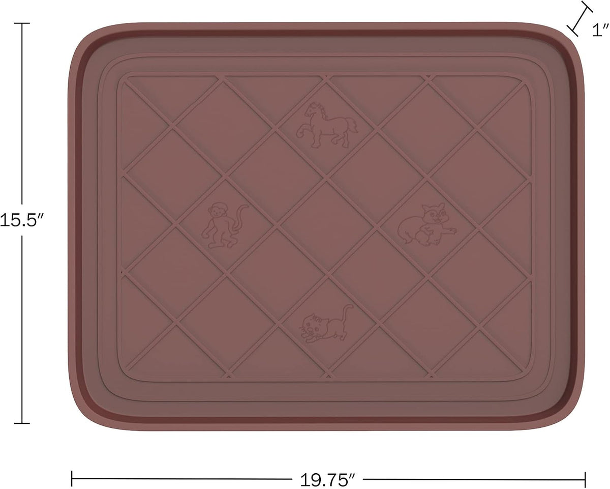 Stalwart All Weather Boot Mat, Brown, 19.75" x 15.5"