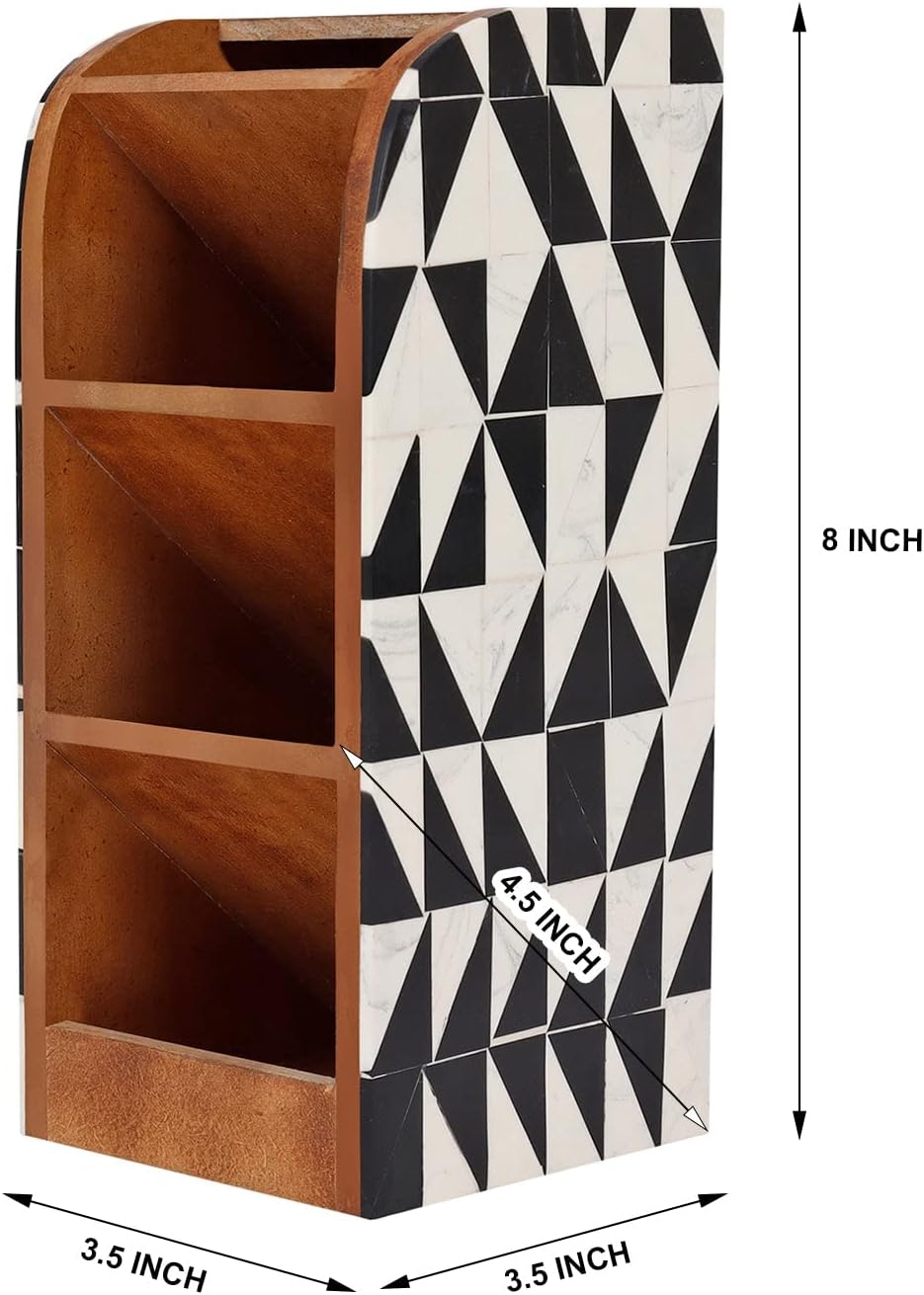 Handicrafts Home Decorative Multi Functional Incline Desk Organizer Modern Storage Stunning Gift 8x3.5x3.5 inch