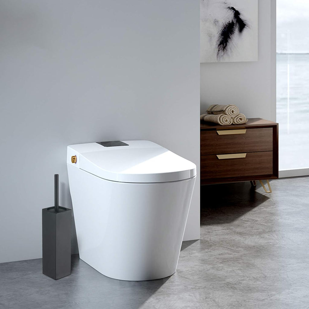 Stainless Steel Toilet Bowl Brush and Holder for Bathroom Storage Organization