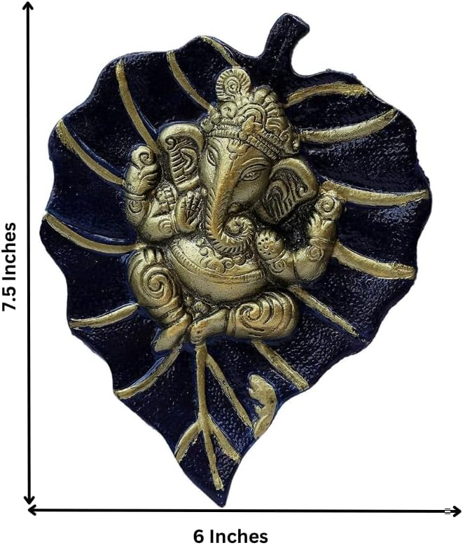 Craft Trade Farmhouse Wall Decor - Living Room Metal Wall Hanging Show Pieces for Home Decor - Vastu Items for Home for Good Luck - 7.5x6 Inches - Navy Blue