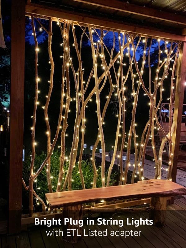Lighting EVER 306 LED Curtain Lights, 10×10 ft Plug in Hanging Fairy Lights