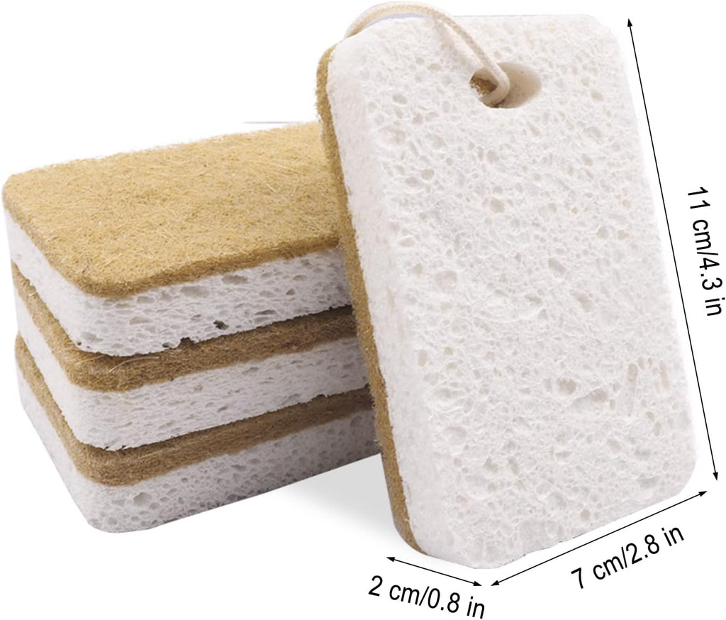 Natural Sponge, Sponges Individually Wrapped (Pack of 12 - Yellow)