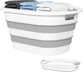 OOAMBB 43L(11.5Gallon) Collapsible Laundry Basket Plastic (Grey, 1 Pack)