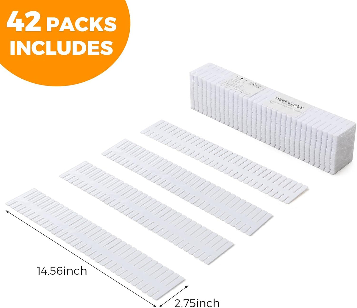 ALBAD Plastic Drawer Dividers Adjustable Drawer Organizer Dividers Separator for Tidying Clutter/Cutlery/Underwear/Socks/Clothes/Dresses/Boxes/Bins in Kitchen Bathroom Bedroom Office