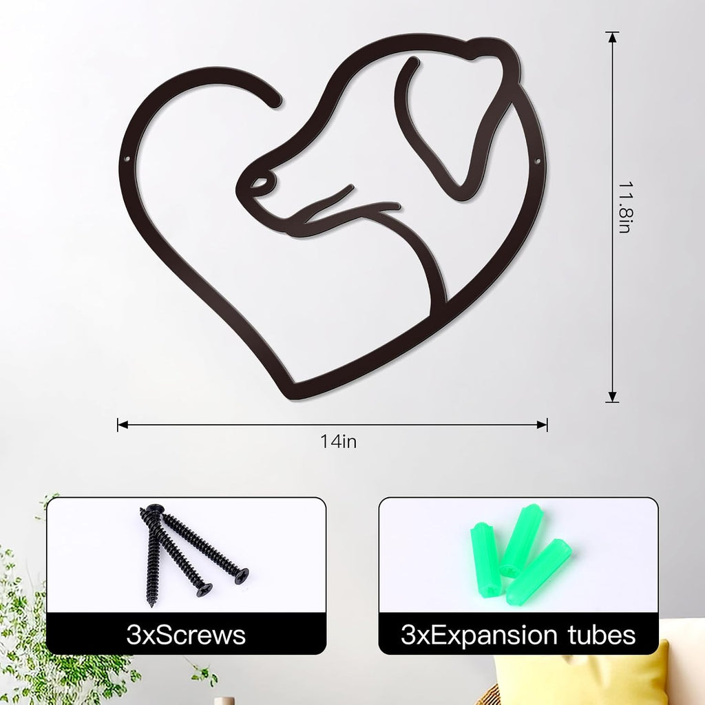 Bnesi Infinity Heart Metal Wall Art Love Signs for Home Decor Black Wall Decor Above Bed Wall Decor Minimalist Wall Art for Living Room Bedroom Bathroom Kitchen (Style C)