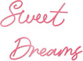 Zzbakress Sweet Dreams Metal Bedroom Wall Decor, Pink,Farmhouse