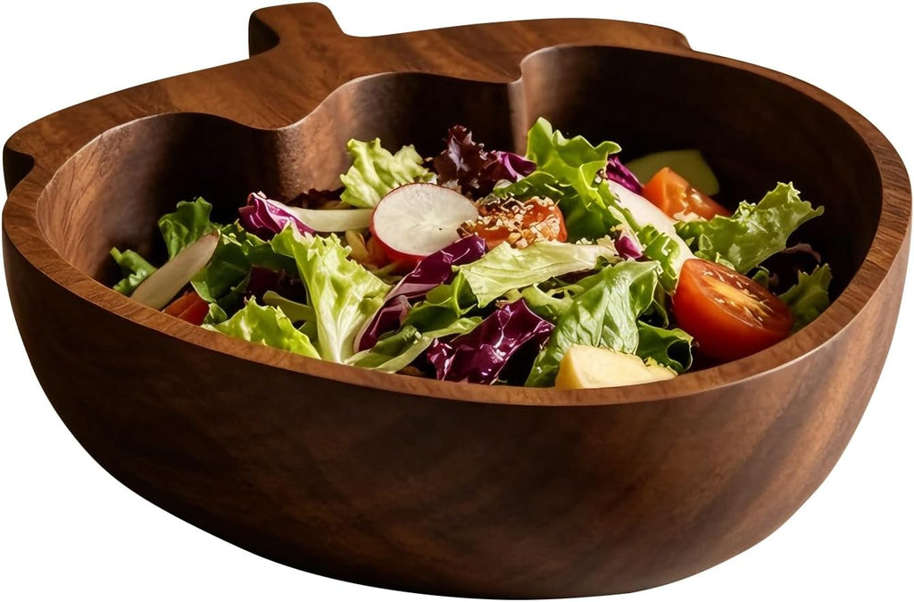 Dishsays wooden fruit bowl wooden salad serving bowls for food kitchen counter office small candy dish key pistachio bowl decorative platos de madera para comer Strawberry and Acorn Shaped