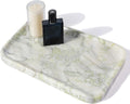 Karibiber Marble Vanity Tray, Large Stone Bathroom Tray for Countertop, 14'' African Gem Genuine Marble Decorative Tray for Dresser, Green Kitchen Trays for Counter,Perfume Storage, Non-Resin/Ceramic