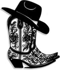 Rajukit Cowgirl Boot Hat Metal Wall Decor for Home
