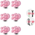 6 Pcs Waterproof Silicone Toothbrush Holder,Light Pink