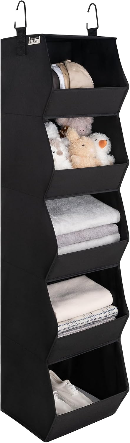 StorageWorks Basics Hanging Closet Organizer, Foldable Storage Organizer