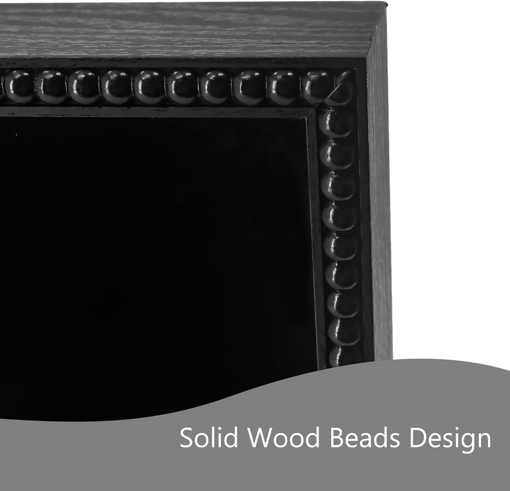 Graduation Shadow Box Frame - 13x16 Frame with Unique Design Beads, HD Glass Window, Metal Lock, Memory Box for Keepsake, Black