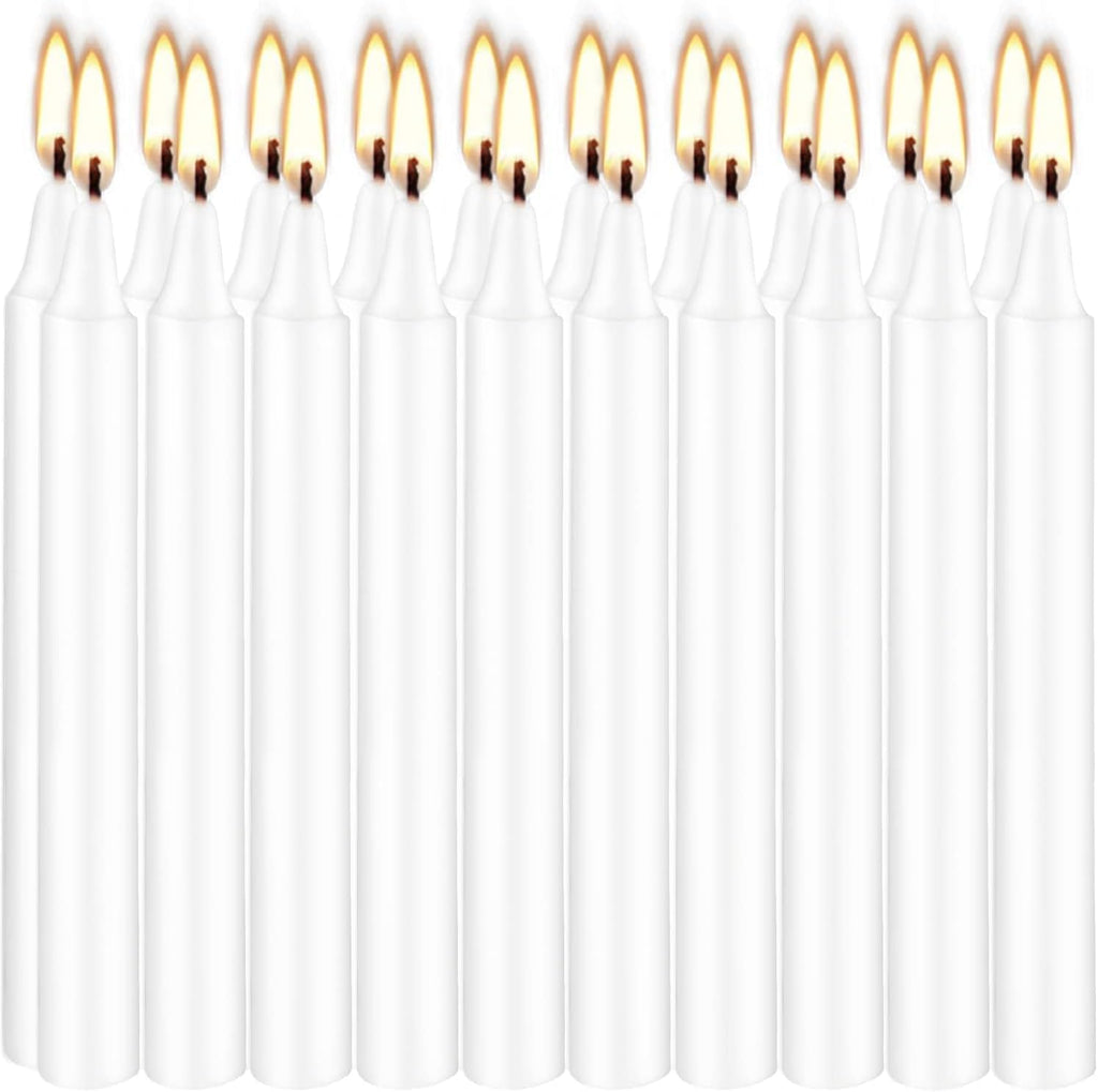 Howemon White Candles Set of 40, 4" White Spell & Chime Candles, Unscented Mini Taper Candle for Witchcraft, Wiccan Altar, Magic Tools, Rituals, Prayer, Meditation and Christmas Party Decoration