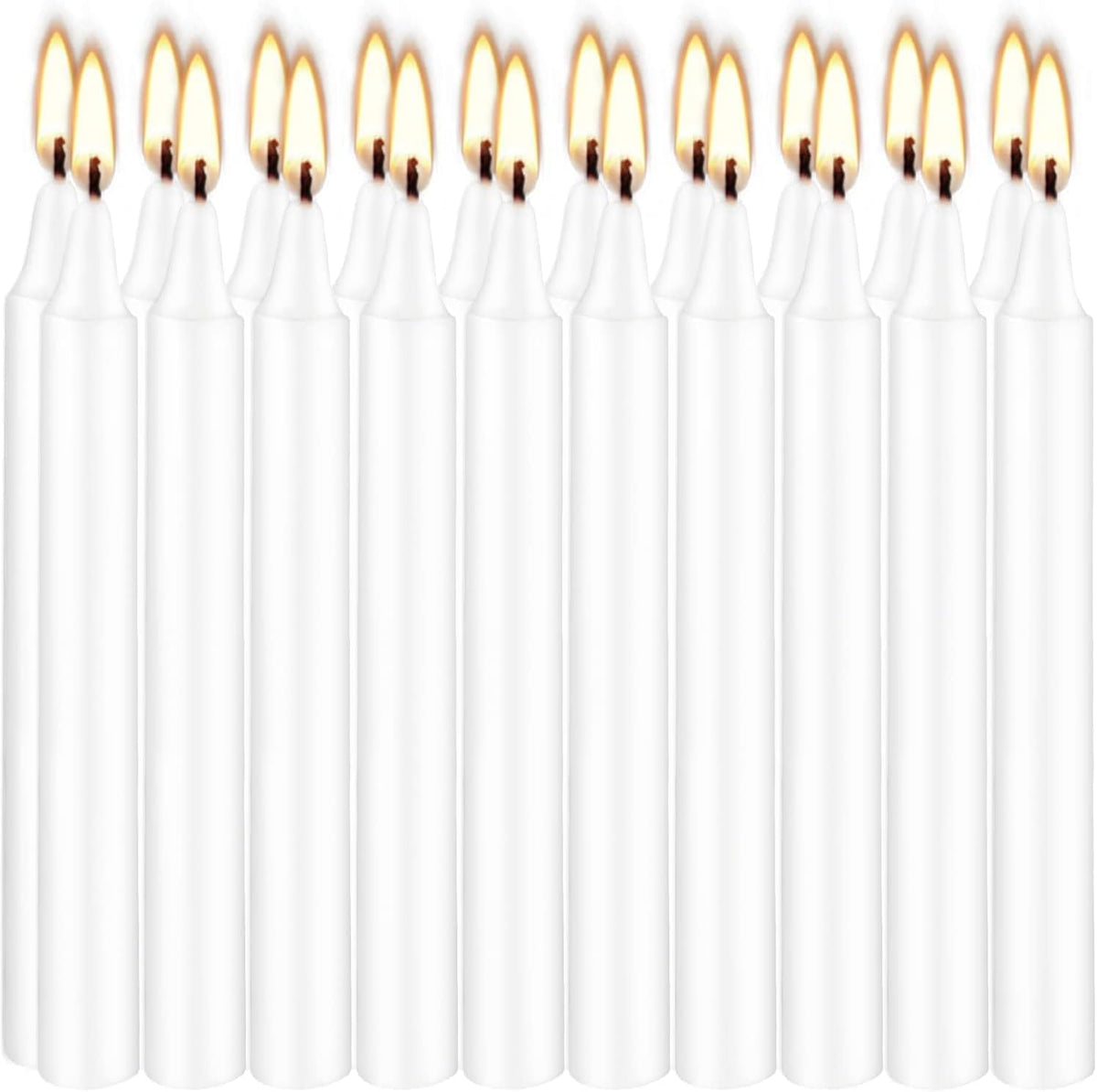 Howemon White Candles Set of 40, 4" White Spell & Chime Candles, Unscented Mini Taper Candle for Witchcraft, Wiccan Altar, Magic Tools, Rituals, Prayer, Meditation and Christmas Party Decoration