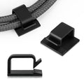 63pcs Black Cable Management, Adhesive Cable Clips, ID 0.49"x 0.31"