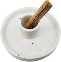 Palo Santo Holder, Ceramic Incense Stick Holder, Sage Holder for Yoga, Meditation, and Energy Cleansing, Unique Ceramic Incense Holder Gift for Palo Santo Sticks (White)