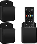 2 Pcs Remote Control Holder Wall Mount,TV Remote Holder for Home(Black)