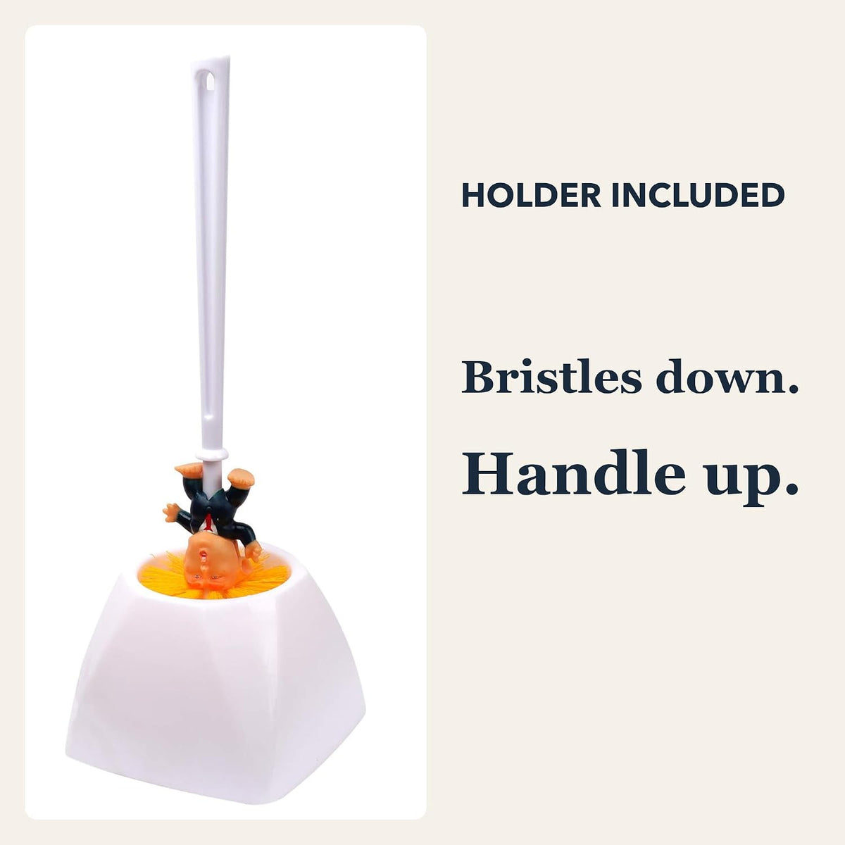 Donald Trump Toilet Brush with Holder & Gift Box, Gag Gift