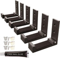 Wall Hooks for Hanging Folding Coat Hooks 6 Pack Heavy Duty Wall Mounted Hook Hangers for Key Coat Towel Hat Bag Backpack Headphone in Door Bathroom Closet (Black)