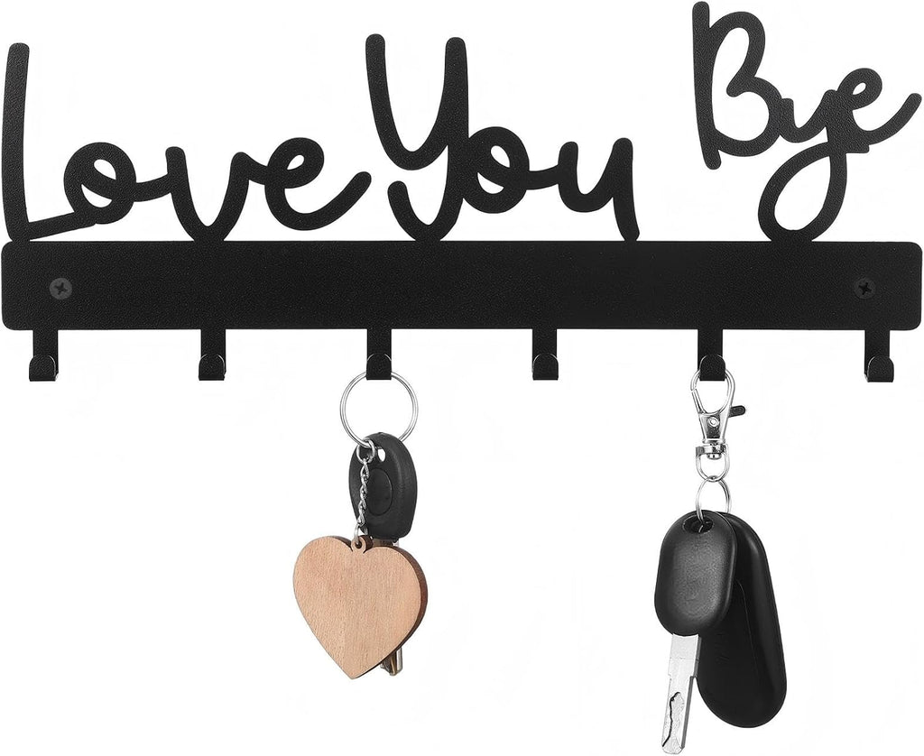 Love You Bye Key Holder Wall Mount Hook,Hook Style,10 X 4