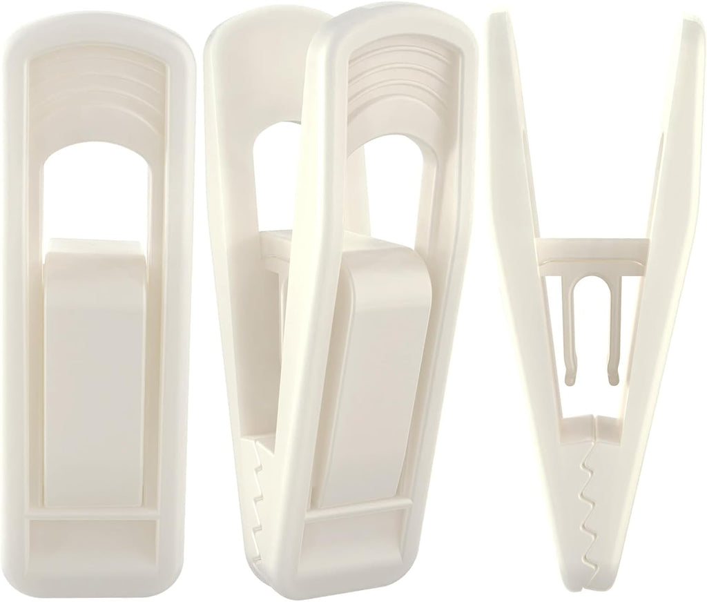 TOFIIGREM Hanger Clips for Velvet Hangers (Beige, 40 PCS), Non-Slip Plastic Clips Pant Skirt Hanger Clips for Flocking Hangers