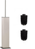 Brushed Nickel Toilet Brush and Holder,Toilet Bowl Brush with Extra Long Handle