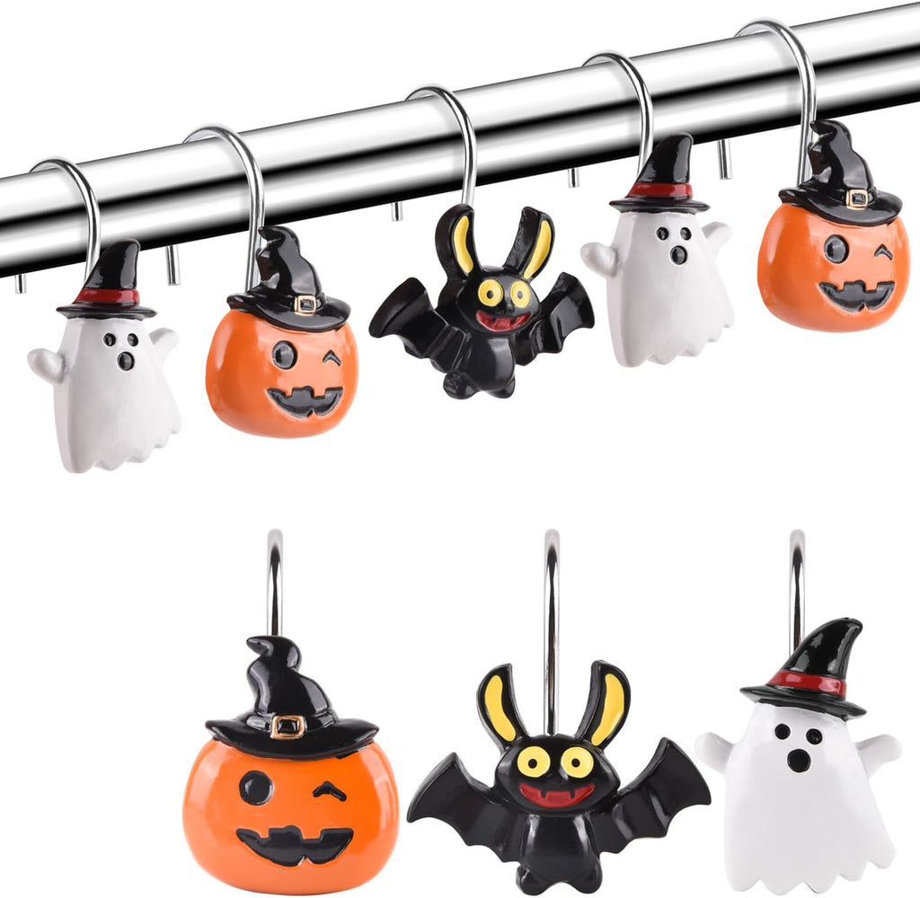 Halloween Decoration Shower Curtain Hooks 12Pcs Halloween Shower Rings