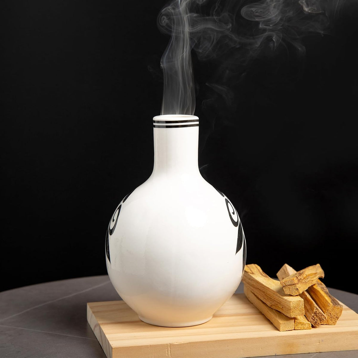 MOUGIGI Palo Santo Holder, Mini Chimney Incense Bowl for Sage & Cones